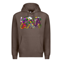 Coffee CNA Certified Nursing Assistant Mardi Gras Premium Hoodie - LillyAllenDesigns