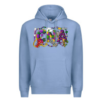Colony Blue CNA Certified Nursing Assistant Mardi Gras Premium Hoodie - LillyAllenDesigns