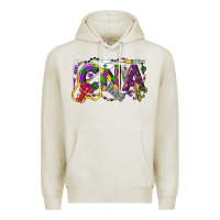 Oatmeal Heather CNA Certified Nursing Assistant Mardi Gras Premium Hoodie - LillyAllenDesigns