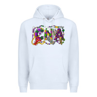 White CNA Certified Nursing Assistant Mardi Gras Premium Hoodie - LillyAllenDesigns
