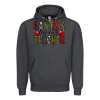 Smoke santa's favorite teacher Zipper Hoodie - Jasminsmagicworld