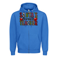 True Royal santa's favorite teacher Zipper Hoodie - Jasminsmagicworld