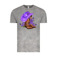 Cloud Rock purple cowgirl  and roses Vintage Tee - AdoDesignShop