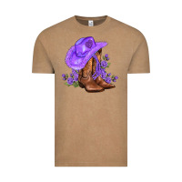 Vintage Coffee purple cowgirl  and roses Vintage Tee - AdoDesignShop