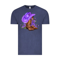 Vintage Denim purple cowgirl  and roses Vintage Tee - AdoDesignShop