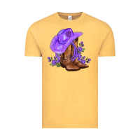 Vintage Mustard purple cowgirl  and roses Vintage Tee - AdoDesignShop