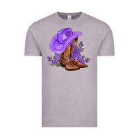 Purple Cowgirl  And Roses Vintage Tee | Teevron