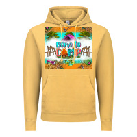 Vintage Mustard born to camp Vintage Hoodie - Zillion Design Studio