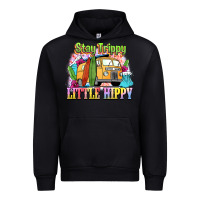 Black stay trippy little hippy Urban Hoodie - NancyCooperArtShop