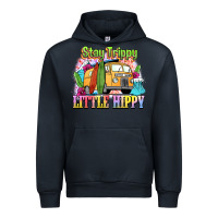 Navy stay trippy little hippy Urban Hoodie - NancyCooperArtShop
