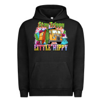 Pigment Black stay trippy little hippy Urban Hoodie - NancyCooperArtShop