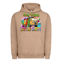 Pigment Burro stay trippy little hippy Urban Hoodie - NancyCooperArtShop