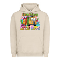 Pigment French Oak stay trippy little hippy Urban Hoodie - NancyCooperArtShop