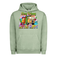 Pigment Oil Green stay trippy little hippy Urban Hoodie - NancyCooperArtShop