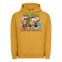 Pigment Peanut Butter stay trippy little hippy Urban Hoodie - NancyCooperArtShop