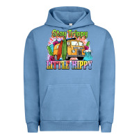 Pigment Pebble Blue stay trippy little hippy Urban Hoodie - NancyCooperArtShop
