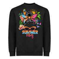 Black summer vibes messy bun Heavyweight Sweatshirt - Zillion Design Studio