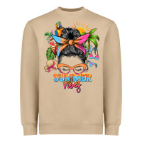 Mushroom summer vibes messy bun Heavyweight Sweatshirt - Zillion Design Studio