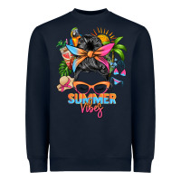 Navy summer vibes messy bun Heavyweight Sweatshirt - Zillion Design Studio