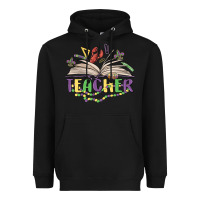 Black teacher mardi gras Heavyweight Hoodie - MaliasSmallBusiness