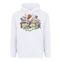 White teacher mardi gras Heavyweight Hoodie - MaliasSmallBusiness