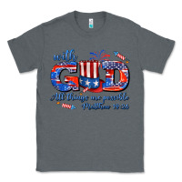 Charcoal Heather with god all things are possible usa Classic Tee - AdoDesignShop