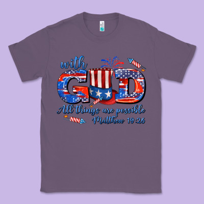 With God All Things Are Possible Usa Classic Tee Designed By Adodesignshop