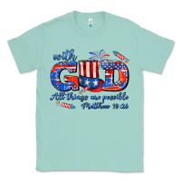 Seafoam with god all things are possible usa Classic Tee - AdoDesignShop
