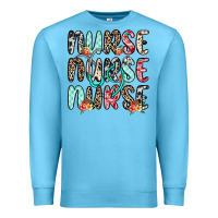 Ocean Blue nurse nurse nurse Premium Sweatshirt - NancyCooperArtShop