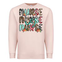 Pale Pink nurse nurse nurse Premium Sweatshirt - NancyCooperArtShop