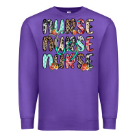 Purple nurse nurse nurse Premium Sweatshirt - NancyCooperArtShop