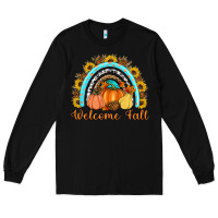 Black Welcome Fall Rainbow Long Sleeve Tee - Artiststas