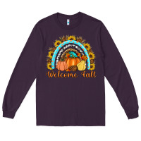 Plum Welcome Fall Rainbow Long Sleeve Tee - Artiststas