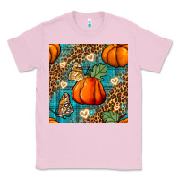 Bubblegum Pink pumpkin and butterfly seamless pattern Classic Tee - BundleAndBundleShop