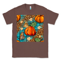 Chestnut pumpkin and butterfly seamless pattern Classic Tee - BundleAndBundleShop