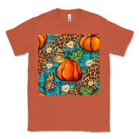 Copper pumpkin and butterfly seamless pattern Classic Tee - BundleAndBundleShop
