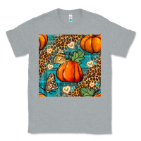 Heather Grey pumpkin and butterfly seamless pattern Classic Tee - BundleAndBundleShop