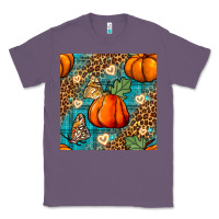 Lavender pumpkin and butterfly seamless pattern Classic Tee - BundleAndBundleShop