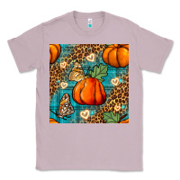 Lilac pumpkin and butterfly seamless pattern Classic Tee - BundleAndBundleShop