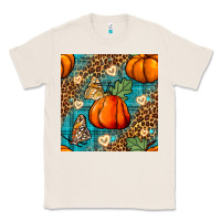 Natural pumpkin and butterfly seamless pattern Classic Tee - BundleAndBundleShop