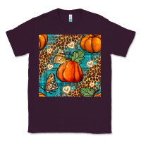 Plum pumpkin and butterfly seamless pattern Classic Tee - BundleAndBundleShop