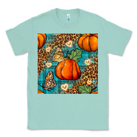 Seafoam pumpkin and butterfly seamless pattern Classic Tee - BundleAndBundleShop