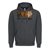 Smoke Peace Love Tigers Zipper Hoodie - LillyAllenDesigns