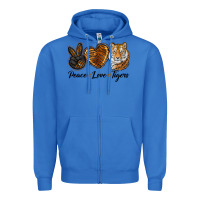 True Royal Peace Love Tigers Zipper Hoodie - LillyAllenDesigns