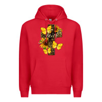 Red Western Faith Premium Hoodie - LillyAllenDesigns