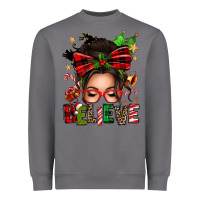 Storm christmas believe afro messy bun Heavyweight Sweatshirt - texasbilliewilder
