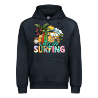 Navy Let's go surfing Urban Hoodie - NancyCooperArtShop