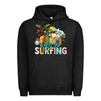 Pigment Black Let's go surfing Urban Hoodie - NancyCooperArtShop