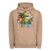 Pigment Burro Let's go surfing Urban Hoodie - NancyCooperArtShop