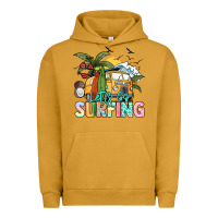 Pigment Peanut Butter Let's go surfing Urban Hoodie - NancyCooperArtShop
